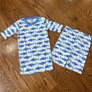 Hanna Andersson Shorts Pajama Set Size 12 Sharks